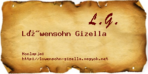Löwensohn Gizella névjegykártya